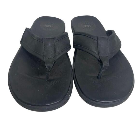 UGG - Black Leather Flip Flop - Worn Once - Mens 8 Vietnam